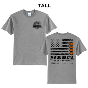 Maq Trap Shooting Tall Short Sleeve Tee-Athletic Heather