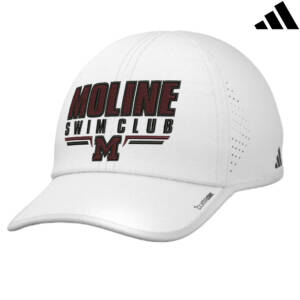 Moline Swim Adidas Superlite 4 Team Cap – WHITE