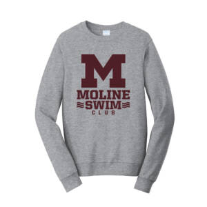Moline Swim Unisex  Fan Favorite Crew Sweatshirt-Athletic Heather