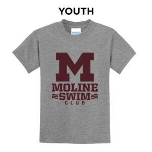 Moline Swim Youth Short Sleeve Tee-Athletic Heather