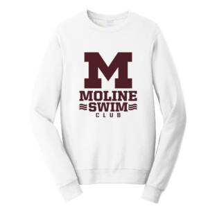 Moline Swim Unisex Fan Favorite Crew Sweatshirt-White