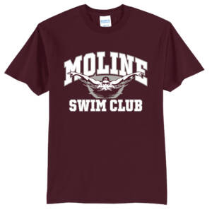 Moline Swim Unisex Short Sleeve Tee-Maroon