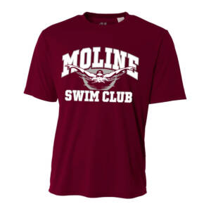 Moline Swim Adult Cooling Performance Tshirt -Maroon
