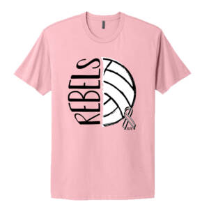 NE Volleyball Pink Out Next Level Apparel Premium Unisex combed ring spun cotton Cotton Tee – LightPink
