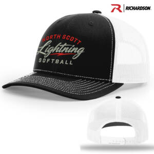NS Lightning SB Richardson Pro Crown Mesh Back Adjustable back cap Split-Black/White