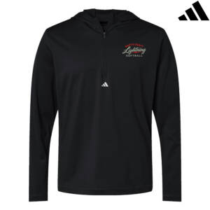 NS Lightning SB adidas Men’s Lightweight Quarter-Zip Hooded Pullover-Black