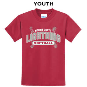 NS Lightning SB Youth Short Sleeve T Shirt -Red