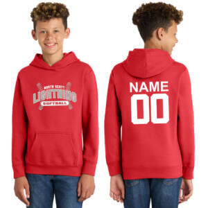 NS Lightning SB Youth Fan Favorite Hooded Sweatshirt-Bright Red