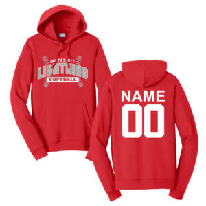 NS Lightning SB Unisex Fan Favorite Fleece Pullover Hooded Sweatshirt-Bright Red