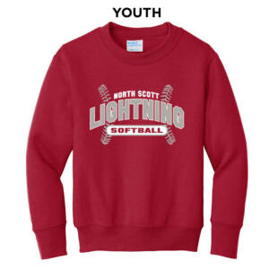 NS Lightning SB  Youth Crewneck Sweatshirt – Red