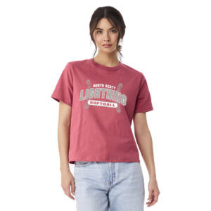 NS Lightning SB BELLA CANVAS Women’s 6-Ounce Heavyweight Tee-Vintage Red