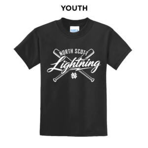 NS Lightning SBYouth Short Sleeve T Shirt – Black