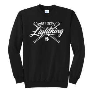 NS Lightning SB Unisex Core Fleece Crewneck Sweatshirt -Black