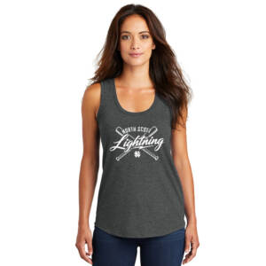 NS Lightning SB  District Made Ladies Perfect Tri Racerback Tank-Black Frost