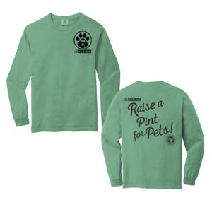 Raise a Pint for Pets Comfort Colors Unisex Heavyweight Ring Spun Long Sleeve Tee – LightGreen