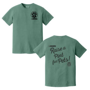 Raise a Pint for Pets Comfort Colors Unisex Pigment Dyed Short Sleeve Shirt – LightGreen