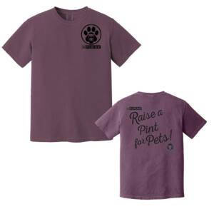 Raise a Pint for Pets Comfort Colors Unisex Pigment Dyed Short Sleeve Shirt – berry