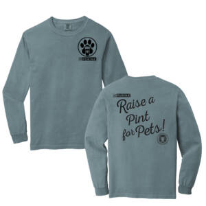 Raise a Pint for Pets Comfort Colors Unisex Heavyweight Ring Spun Long Sleeve Tee – IceBlue