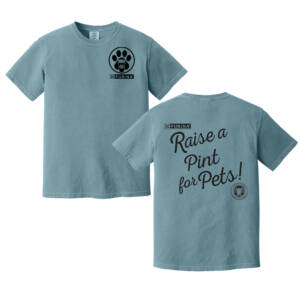 Raise a Pint for Pets Comfort Colors Unisex Pigment Dyed Short Sleeve Shirt – IceBlue
