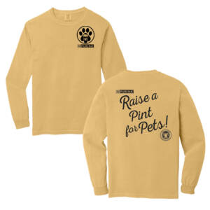 Raise a Pint for Pets Comfort Colors Unisex Heavyweight Ring Spun Long Sleeve Tee – Mustard