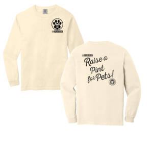 Raise a Pint for Pets Comfort Colors Unisex Heavyweight Ring Spun Long Sleeve Tee – Ivory