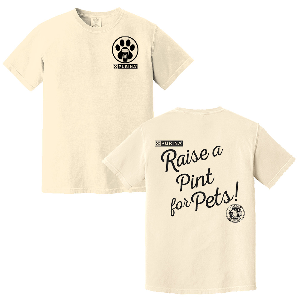 Raise a Pint for Pets Comfort Colors Unisex Pigment Dyed Short Sleeve Shirt - Ivory