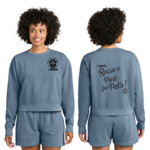 Raise a Pint for Pets Comfort Colors Women’s Mid Length Crewneck Sweatshirt – BlueJean