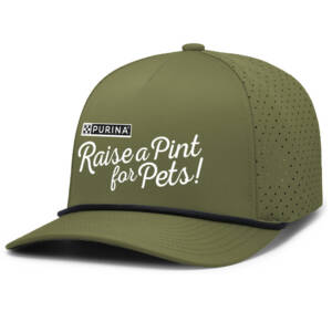 Raise a Pint for Pets Pacific Weekender Perforated Snapback Rope Cap – MossBlack