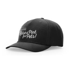 Raise a Pint for Pets Richardson Laser PERF Performance Rope Cap – Black