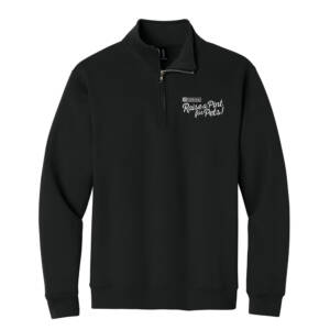 Raise a Pint for Pets Gildan Unisex Heavy Blend 1/4 Zip Sweatshirt – Black
