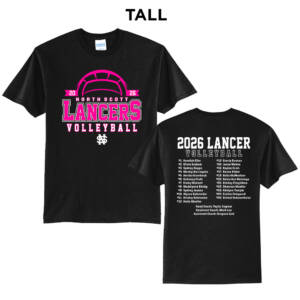 NS Volleyball  Tall Core Blend short Sleeve T Shirts – JetBlack
