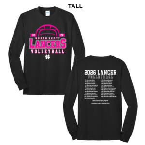 NS Volleyball Tall Long Sleeve Core Blend T Shirt – JetBlack