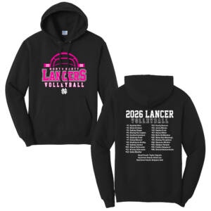 NS Volleyball Unisex Classic Core weight Cozy Pullover Hooded Sweatshirt – JetBlack