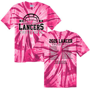 NS Volleyball Unisex Essential Tie Dye Tee – Pink