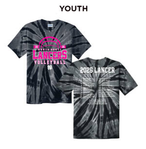 NS Volleyball  YOUTH Essential Tie Dye Tee – Black