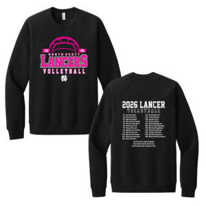 NS Volleyball BELLA CANVAS Unisex Sponge Fleece Raglan Sweatshirt-Black