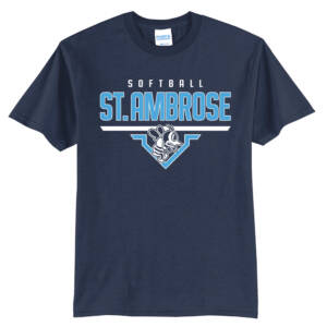 St Ambrose Softball Unisex Short Sleeve Tee-navy