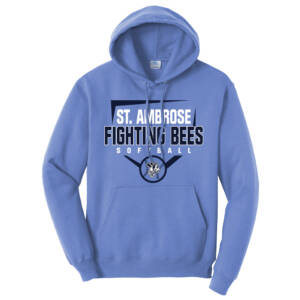 St Ambrose Softball Unisex Fleece Hooded Sweatshirt-Carolina
