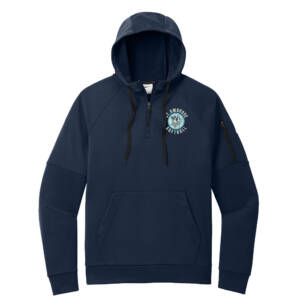 St Ambrose Softball Nike Therma-FIT Pocket 1/4-Zip Fleece Hoodie Men-Navy