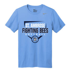 St Ambrose Softball Nike Team rLegend  Short  Sleeve performance  T shirt Men-Valor Blue