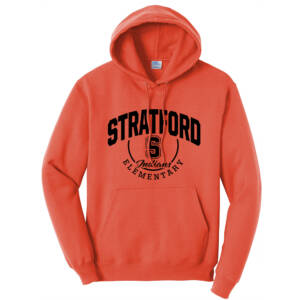 Stratford Elementary Unisex Fleece Hooded Sweatshirt-Orange