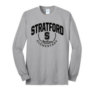 Stratford Elementary Unisex Cotton Long Sleeve Core Blend T Shirt – Ash