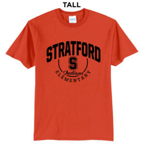 Stratford Elementary  Tall Core Blend short Sleeve T Shirts – Orange
