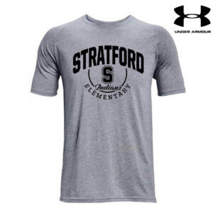 Stratford Elementary Under Armour Athletics soft cotton blend T-shirt Men-Steel Grey (M is out of stock)