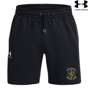 Bobcat Band Under Armour Men UA ICON 7.5″ Fleece Shorts -Black