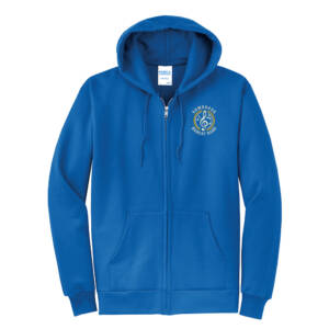 Bobcat Band Unisex Classic Full-Zip Hooded Sweatshirt-Royal