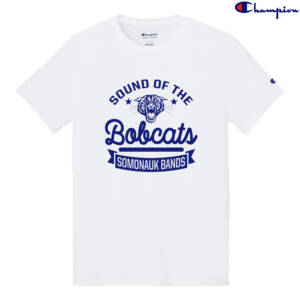 Bobcat Band Champion Cotton Unisex Tagless T Shirt – White