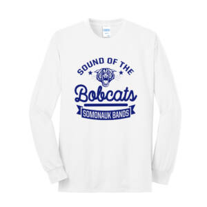 Bobcat Band Unisex Long Sleeve Core Blend T Shirt – White