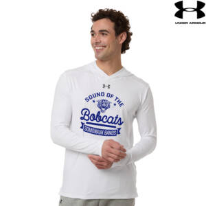 Bobcat Band Under Armour Mens Team Vanish Performance Hoodie – White