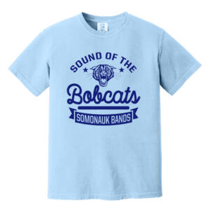 Bobcat Band UnisexComfort Colors Pigment Dyed Short Sleeve Shirt – Hydrangea